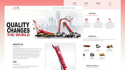 Sany Website Design design inspiration. heavy web design sany sany website