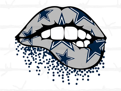 Free Dallas Cowboys Inspired Lips, Svg Png Dxf Eps Digital Files by ...