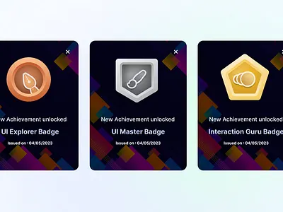 Digital badges branding dailyui design figma ui userinterface