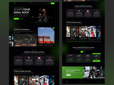 Fitness Website fitness gym landing page price sport ui web website