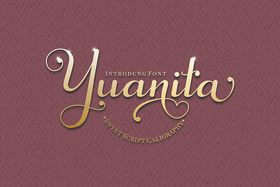 Free Modern Calligraphy Font - Yuanita Font elegant font