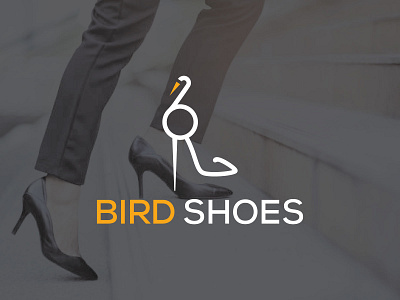 Bird Shoes Logo animal logo best logo bird logo bird shoes logo branding branding identity branding logo combination logo creative logo design graphic design heron logo illustration logo logotype minimal logo unique bird logo unique logo