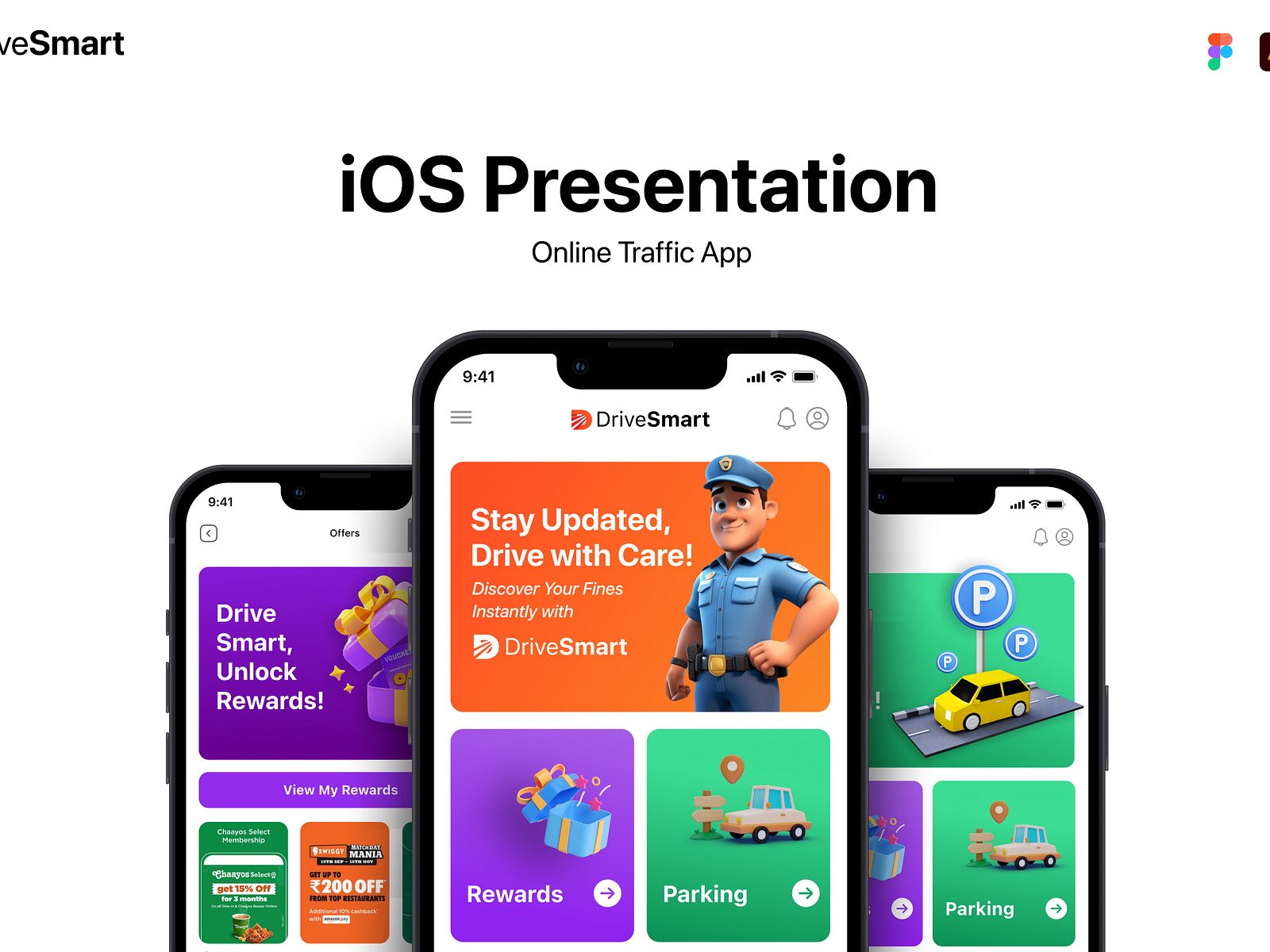 Drive Smart -Online Traffic App IOS presentation by Nikhil Kukalwar- UI ...