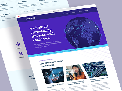 Scybers - Landing page 🌐 berlin branding cybersecurity expert hero home page landing page oslo security startup ui ux web design