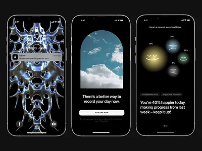 Mirror - mood tracker app concept ai apps branding design health ios logo minimalism minimalist mobile mood mood tracker note taking popular productivity tracker trending ui ux