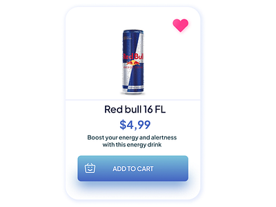 UI Card Example add to cart designaesthetics designcreativity designdetails designinspiration designshowcase dropshadow figmacommunity figmadesign interfacedesign modernui redbull ui ui card uidaily uidesign user experience design userinterface ux visualdesign