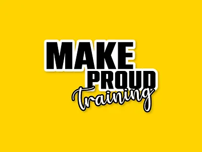 Make Proud Logo Design brand identity branding graphic design gym gym logo gymbag gymbranding logo techuptodate typography typography design ui