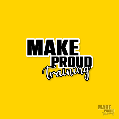 Make Proud Logo Design brand identity branding graphic design gym gym logo gymbag gymbranding logo techuptodate typography typography design ui