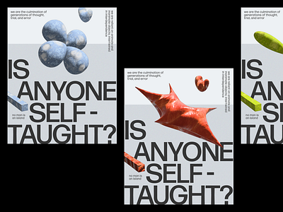 Philosophical Poster Design (Self-Taught) 3d 3ddesign adobe design graphic design illustrator poster design