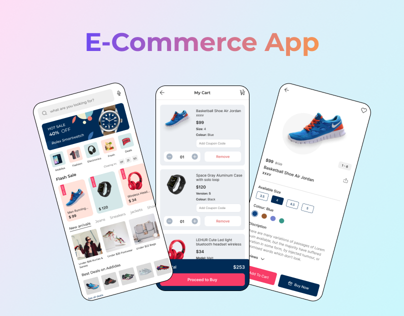 E-commerce company App app app design desgin e commerce app figma graphic design mobile app design online shopping shopping app ui uiux website design