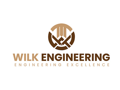 WILK Engineering Company project 3d branding company logo custom logo engineering golden ratio graphic design logo pictorial unique logo