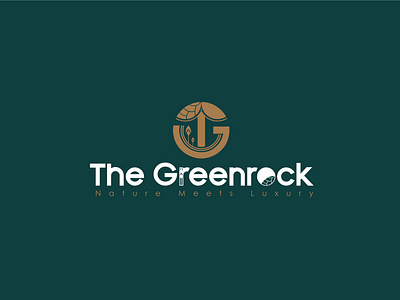 Greenrock Hotel project 3d branding company logo custom logo graphic design hotel logo lettering logo luxury nature logo unique logo