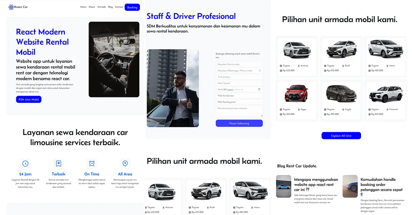 React Car Headless CMS car react rentcar web design website website design