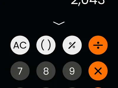 calculator UI design dailyui graphic design ui