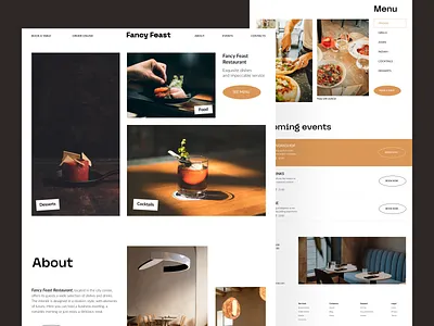 Restaurant Website Concept design food restaurant restaurant website ui web web design website