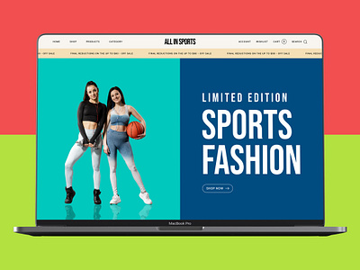 Fashion Landing Page - Website Design clothing website e com e commerce fashion fashion landing page fashion landing page design fashion website graphic design landing page landing page design sports website ui design uiux ux design web web design web ui website website design website ui