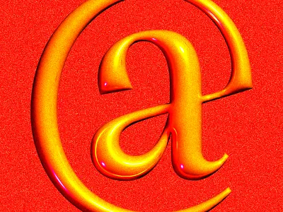 Don't @ me 3d @ at custom type design email glyph illustrator serif type typeface