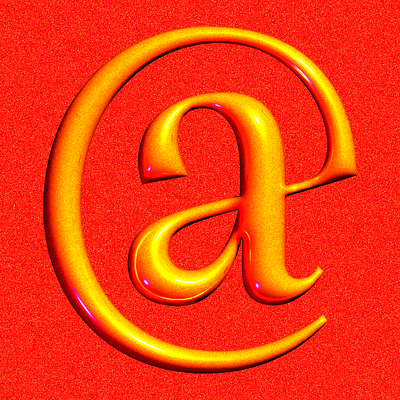 Don't @ me 3d @ at custom type design email glyph illustrator serif type typeface