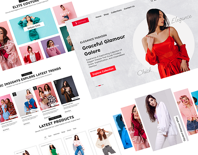 Glamor ( Fashion Website ) design fashion figma landing page ui ui design uiux web design