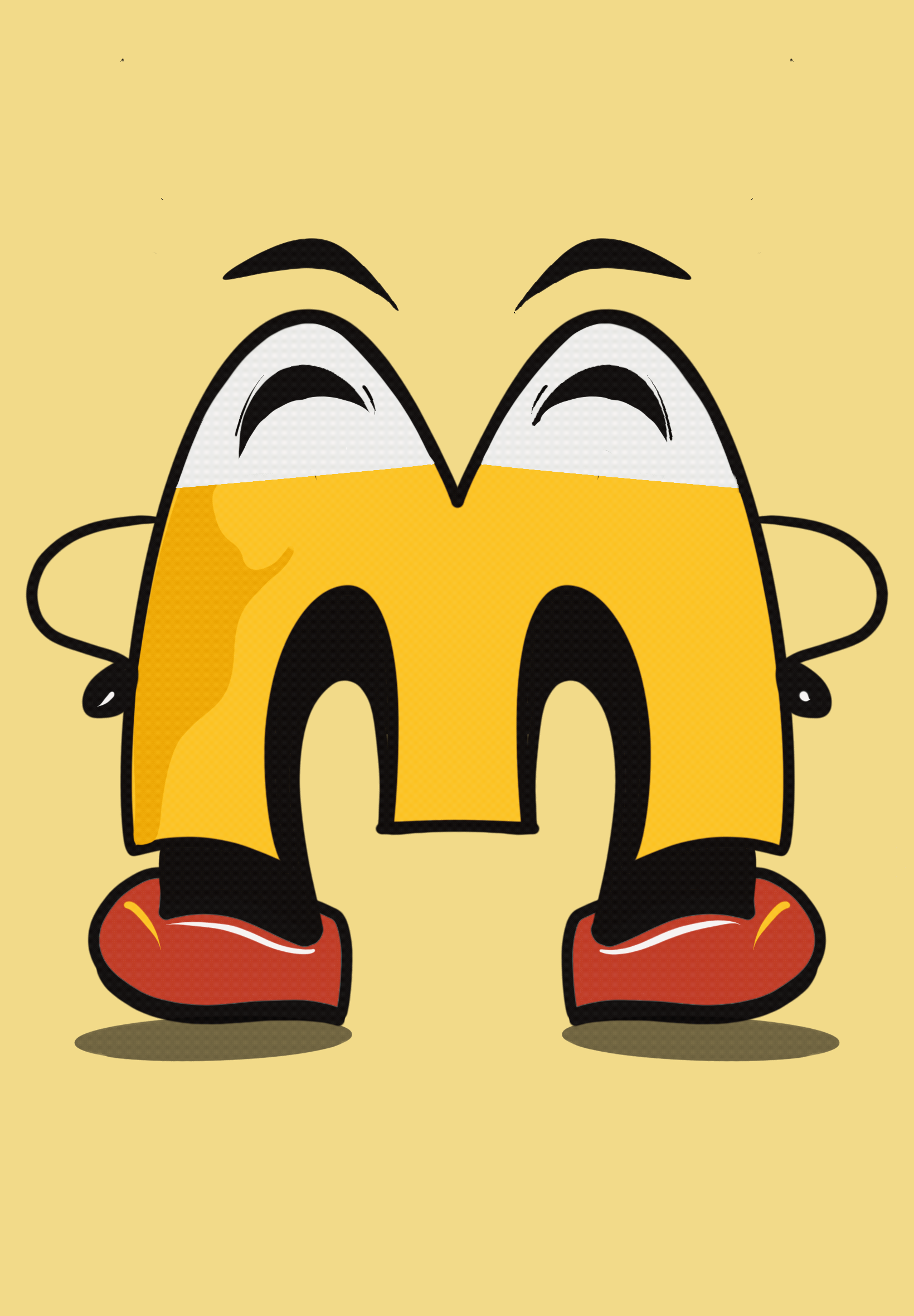 Cartoonish McDonald's logo 3d animation branding graphic design logo motion graphics ui