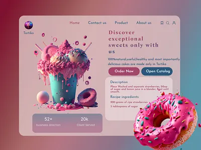 Ice cream shop UI design by akshal autotype blue branding design dribble graphic design ice cream ice creame shop illustration logo photos photoshop pink shop shop ui ui
