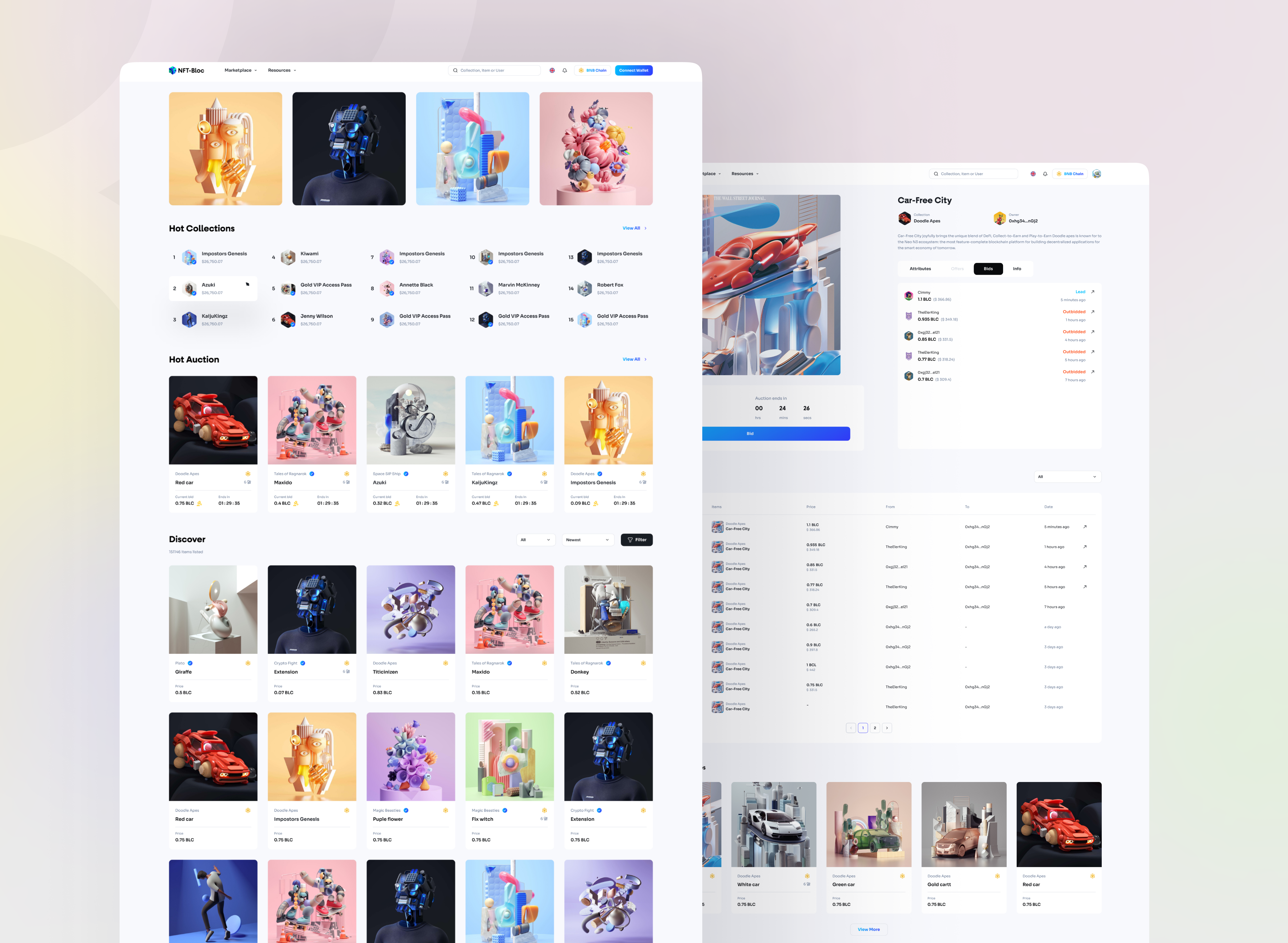NFT Marketplace Blockchain 1155 auction blockchain buy collection create nft creative design detail product lightmode marketplace minimal nft nft marketplace sell ui ui design uiui uxui design web app