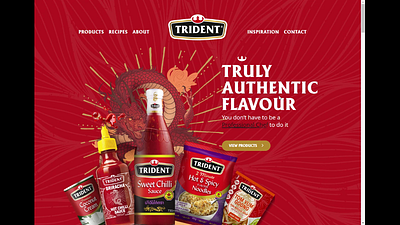 Trident Food Australia branding food noodle red ui ui design user friendly ux website website design