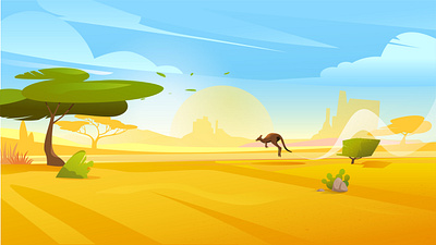 Australia Cartoon Background australia background cartoon cartoon backgroun cartoon landscape desert free kangaroo landscape nature