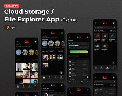 Cloud Storage/File Explorer App UI Design | Figma clean app clean ui cloud storage figma figma app ui figma design file explorer ui ui ux