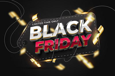 Black Friday 3D Editable Text Effect Style black friday black friday sale black friday text branding friday banner friday sale graphic design logo text effect