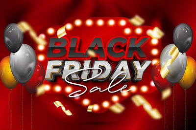 Black Friday 3D Editable Text Effect Style 3d banner 3d text banner design black friday banner black friday text effect effect friday banner lighting banner style