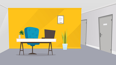 office background cartoon