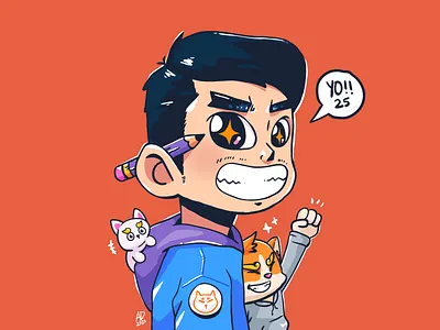 Level-up to 25!! art artist branding character character design design digital art digital artist digital illustration illustration illustration artist illustration daily sketch