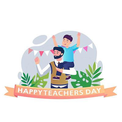 Teacher 2d animation appreciation design education flat grateful heroes illustration inspiration knowledge learning man mentors motion teachers teaching woman