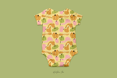 A color pumpkins Pattern design for baby onesie design fashion design graphic design illustration pattern design textiledesign
