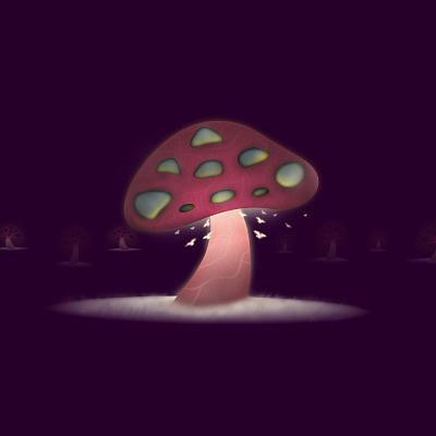 Fantasy Mushroom 2dart animation fantasy illustration surreal