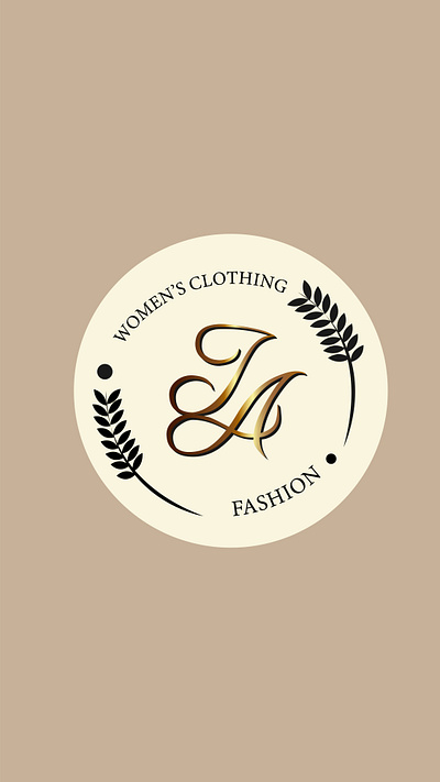 Fashion logo for womens clothing adobe illustrator branding clothing creative elegand fashion gold gradient graphic design illustration lady logo style womens