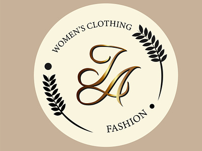 Fashion logo for womens clothing adobe illustrator branding clothing creative elegand fashion gold gradient graphic design illustration lady logo style womens