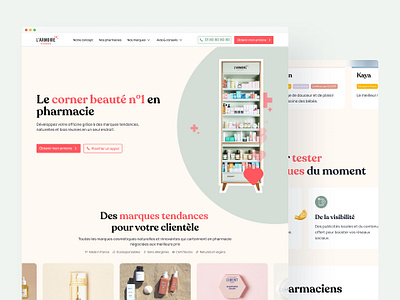 L'Armoire à Beauté - Landing page branding design graphic design illustration logo ui ux webdesign webflow website