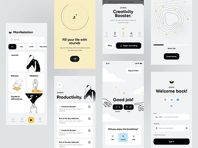 Mobile app for meditation meditation meditation app meditation design mobile app music music app sounds sounds app
