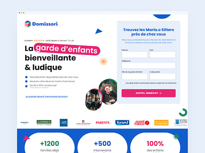 Domissori - Landing page branding design graphic design illustration landing page logo ui ux webdesign webflow website