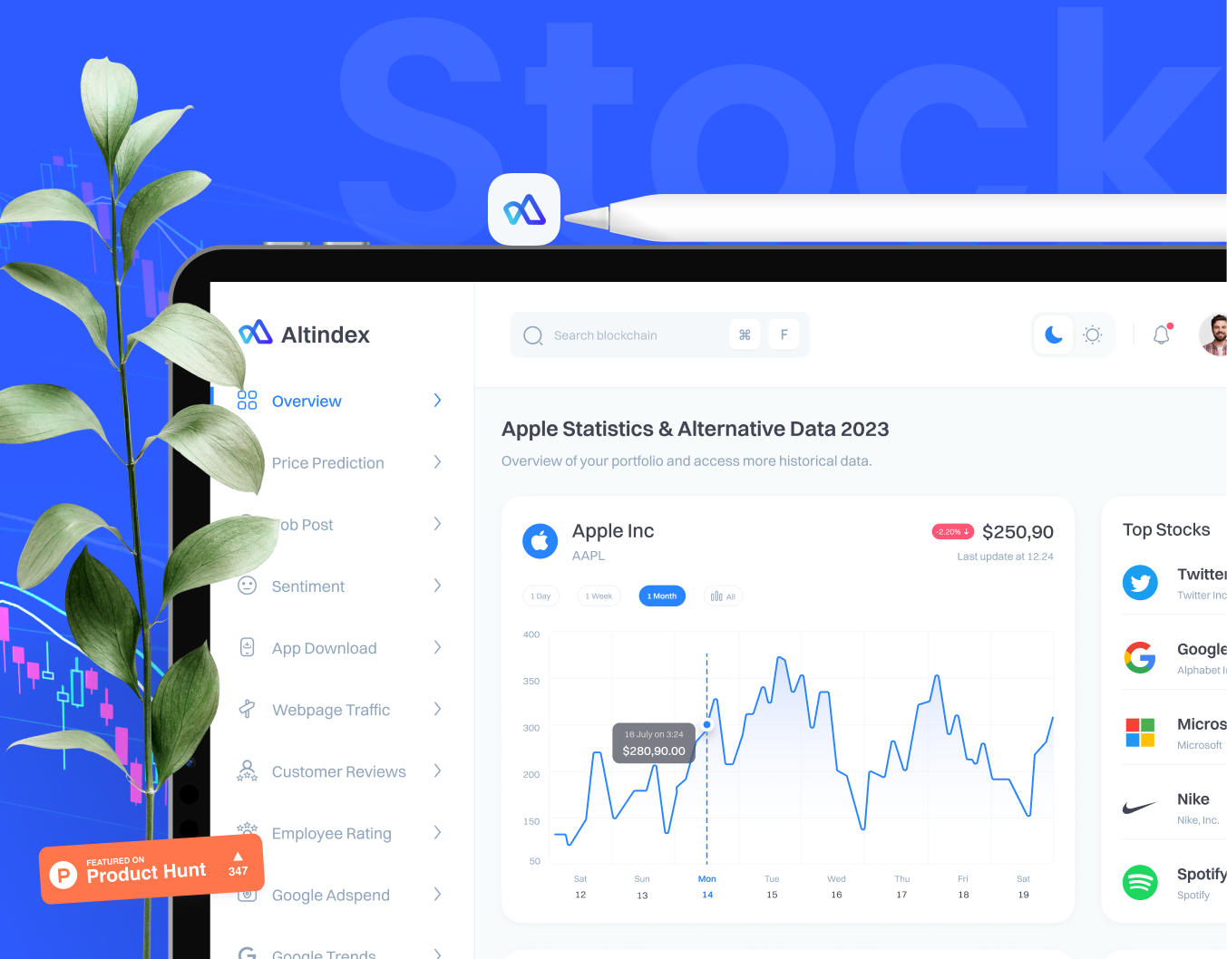 Altindex - Platform Redesign investestment dashbaord investment product design saas saas dashboard saas product saas web saas webapp share market stock stock market trading web design