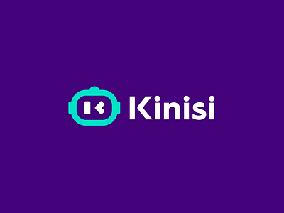 Kinisi Robotics abstract branding character concept double meaning face k k letter letter lettermark logo pictorial robot robotics roxana niculescu simple