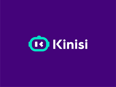 Kinisi Robotics abstract branding character concept double meaning face k k letter letter lettermark logo pictorial robot robotics roxana niculescu simple