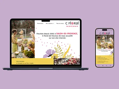 Responsive UI showcase site + Newsletter template C Floral design florist graphic design responsive ui visual website