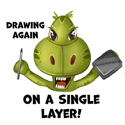 Evil Dino childrens illustration dinosaur evil graphic design green illustration illustrator sticker stickers stylus tablet