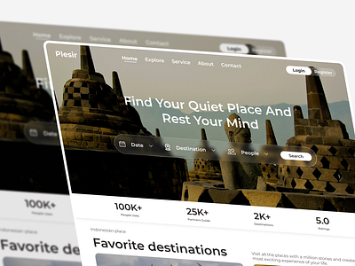 Day 6 - Travel Website Design branding dekstop graphic design interface interface design personal project project travel ui ui ux ui ux design user interface ux website website design