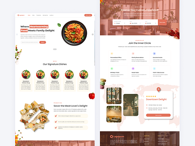 Landing Page Tasty Food design ui ux