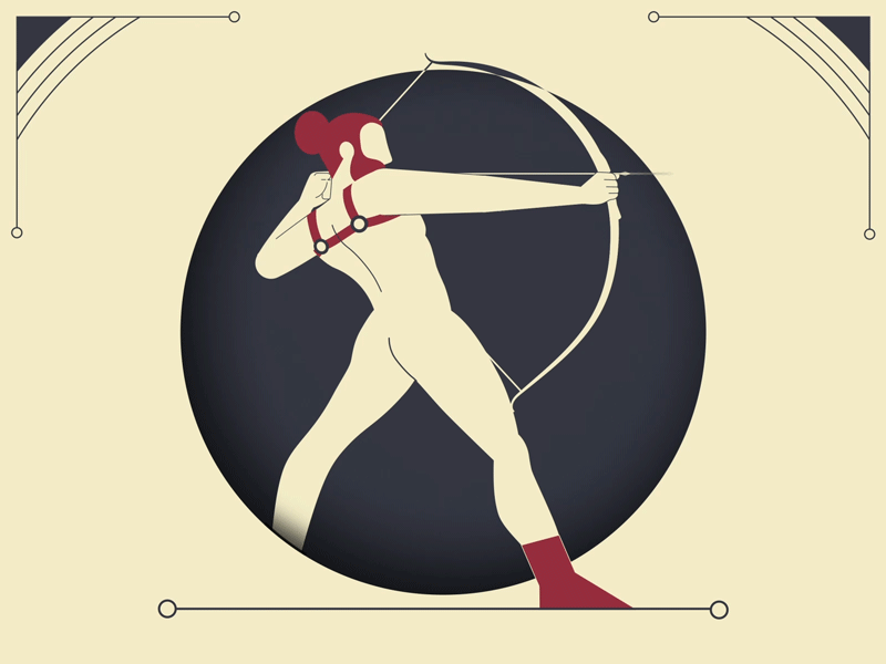 Archer in Harness 💪🏹 2d after affects animation character illustration loop motion vector