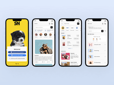Pet E-commerce App - Coming Soon branding graphic design ui